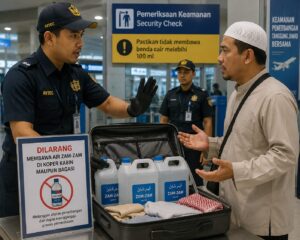 Jemaah Haji Dilarang Membawa Air Zam-zam Dalam Koper Kabin-Bagasi
