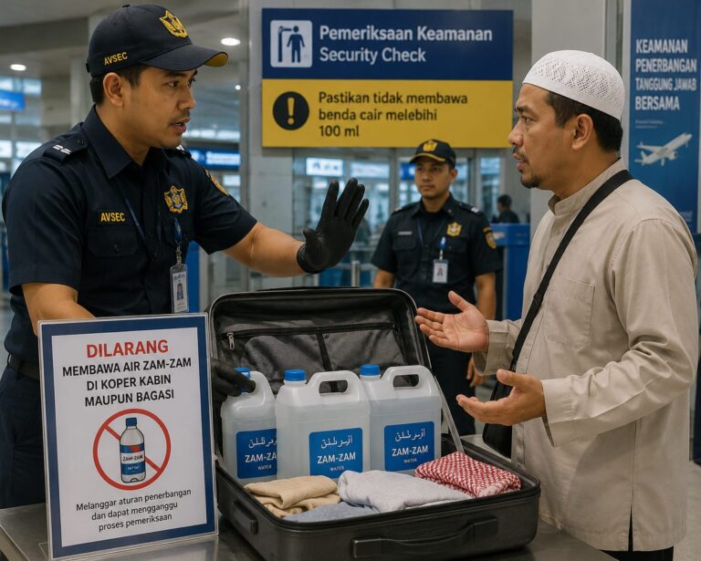 Perhatikan! Jemaah Haji Dilarang Membawa Air Zam-zam Dalam Koper Kabin-Bagasi. Ini Alasannya!
