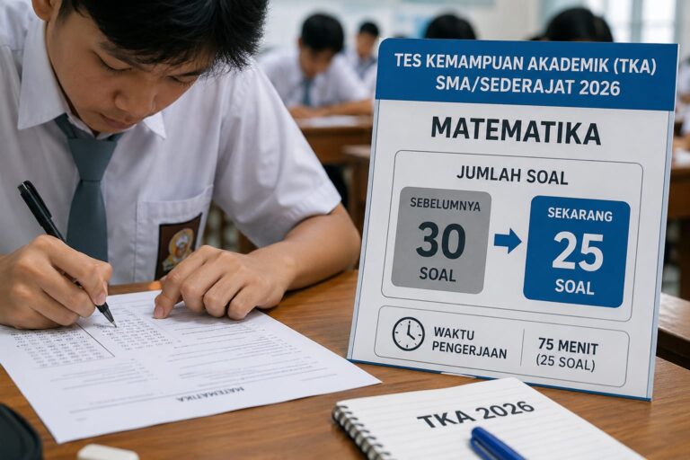 Siswa Keluhkan Waktu Pengerjaan yang Singkat, Kemendikdasmen Bakal Kurangi Soal TKA Matematika SMA 2026