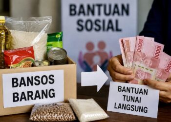 Bansos Barang Diganti Uang Tunai.