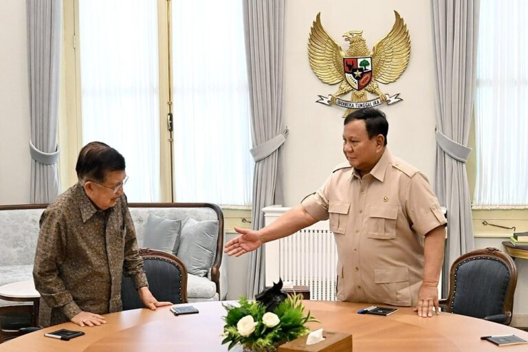 JK Temui Presiden Prabowo di Istana, Apa Yang Dibahas?