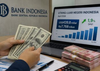 Utang Luar Negeri Indonesia Naik Jadi Rp7.768 Triliun