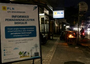 Pemadaman Listrik Bergilir di Banjarmasin