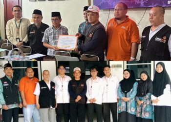 Penyerahan bantuan donasi dari KL LazisMu Banjarmasin. [Foto: mu4.co.id]
