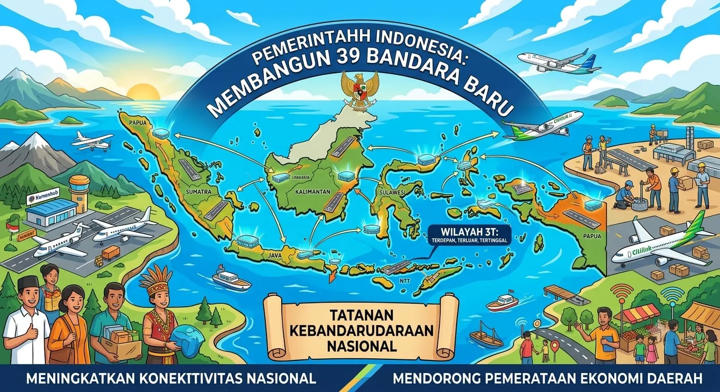Pemerintah Bakal Bangun 39 Bandara Baru