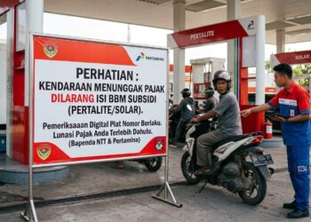 NTT Larang Penunggak Pajak Kendaraan Beli BBM Subsidi