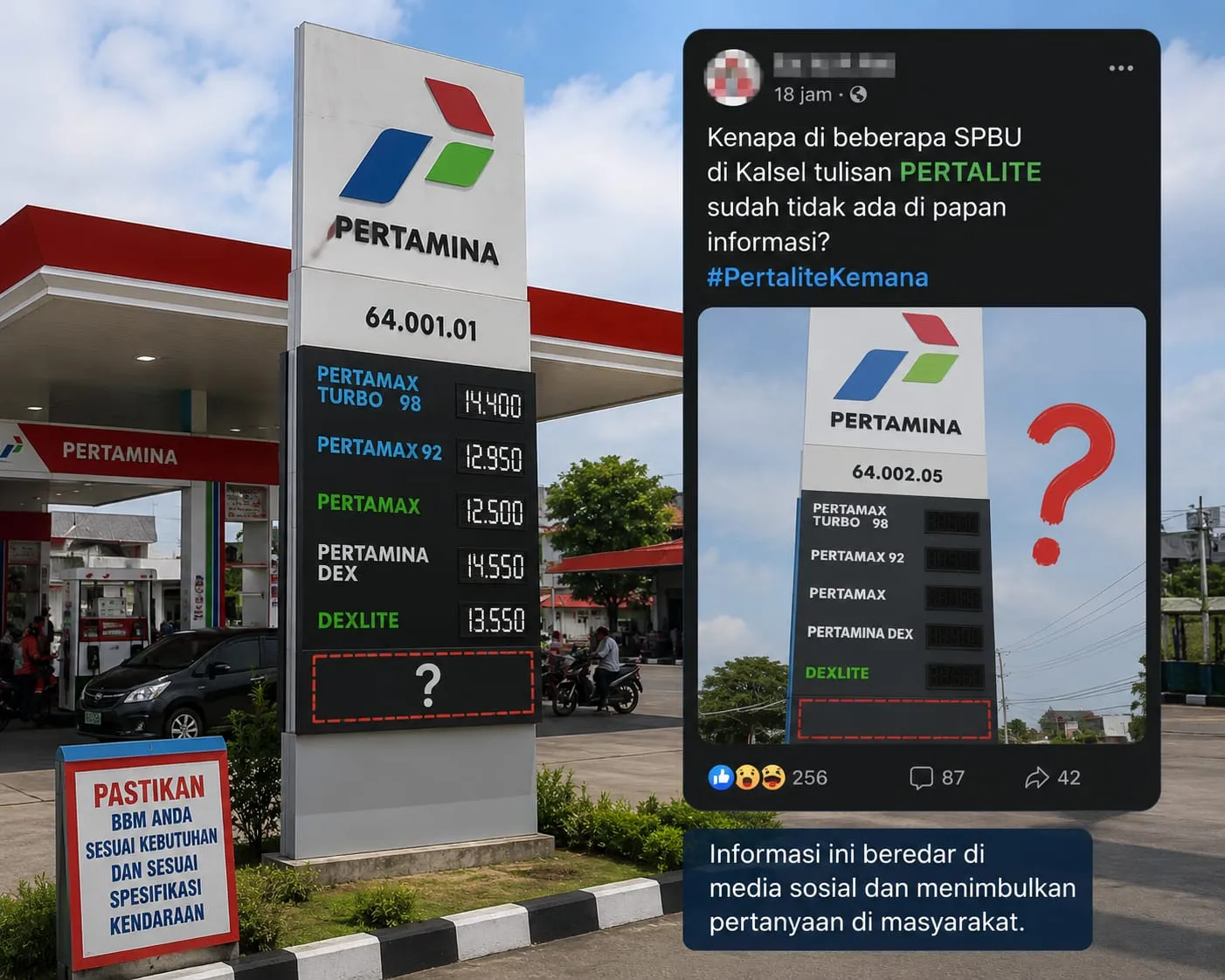 Tulisan Pertalite Tak Lagi Muncul di Papan SPBU Kalsel, Pertamina Buka Suara