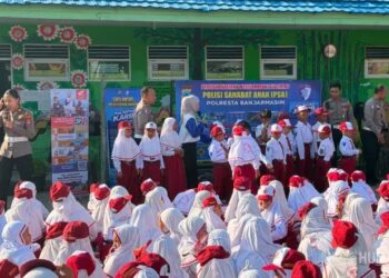 Satlantas Polresta Banjarmasin Tanamkan Budaya Tertib Berlalu Lintas Sejak Dini