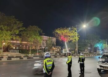 Satlantas Polresta Banjarmasin Gelar Patroli Dini Hari