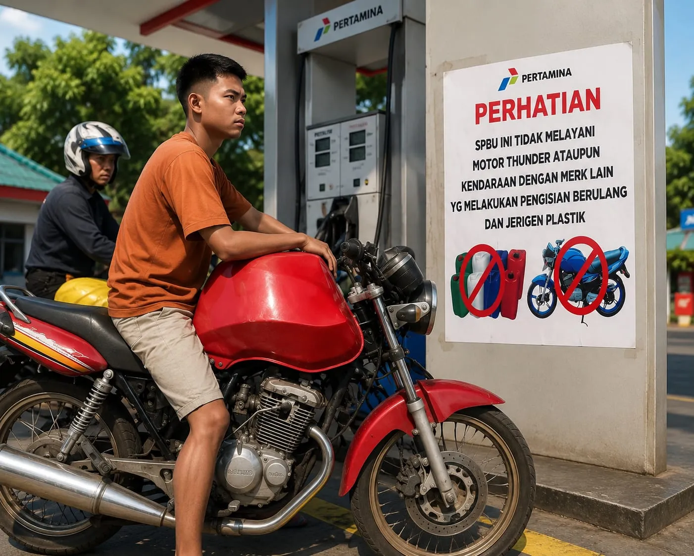 Pemberitahuan penertiban pembelian BBM subsidi oleh SPBU