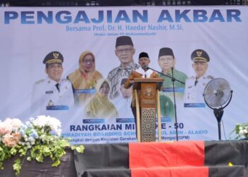 Haedar Nashir Hadiri Milad ke-50 MBS Nurul Amin Alabio