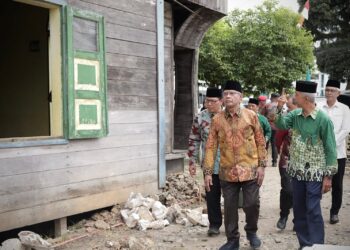 Ketua Umum PP Muhammadiyah, Haedar Nashir di Gedung Dakwah Muhammadiyah Alabio