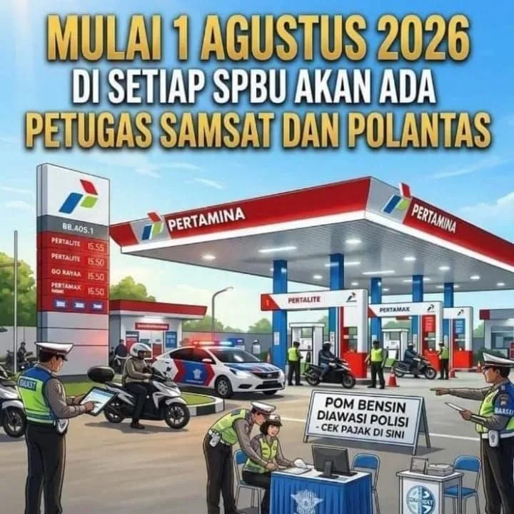 Beredar Kabar SPBU Akan Dijaga Samsat dan Polantas Mulai 1 Agustus 2026