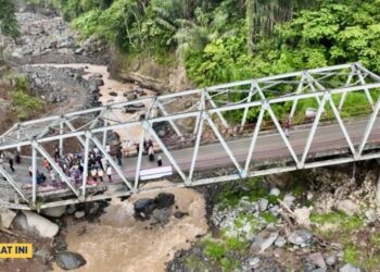 Kondisi jembatan di Tajuk Enang-Enang
