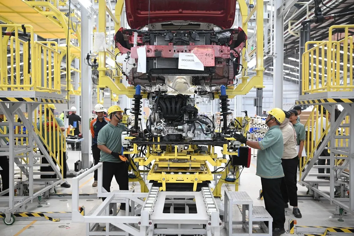 Pabrik perakitan Mazda di Citeureup, Bogor, Jawa Barat