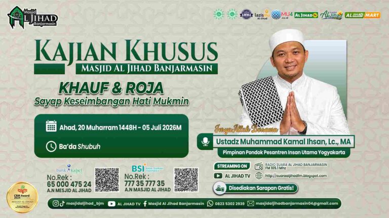 Hadir di Banjarmasin, Juara 2 AKSI Indosiar 2026, Ustaz Muhammad Kamal Ihsan Isi Kajian Khusus di Masjid Al Jihad