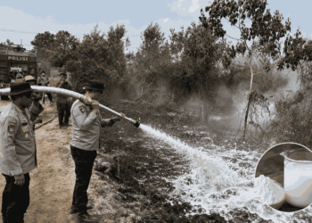 Polda Kalsel Gunakan Cairan Tepung Padamkan Karhutla