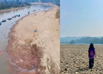 Potret Sungai Mahakam yang mengering
