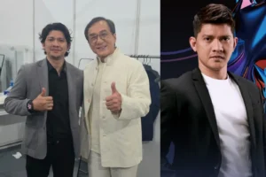 Momen Iko Uwais bersama Jackie Chan