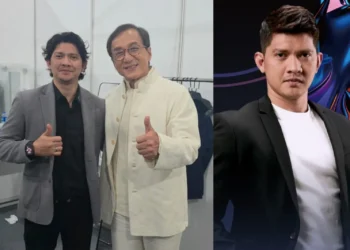 Momen Iko Uwais bersama Jackie Chan