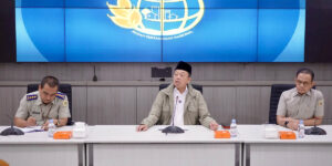 Menteri ATR/Kepala BPN, Nusron Wahid, dalam konferensi pers di Aula PTSL Kementerian ATR/BPN, Jakarta, Senin [3/8]