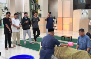 Pelatihan Pemulasaran Jenazah oleh Amanah Medical Centre di Masjid Al Jihad Banjarmasin