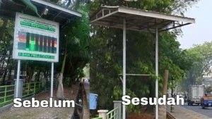 Layar monitor pemantau kualitas udara di Banjarmasin