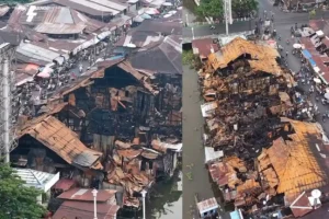 Kebakaran di Pasar Lama Banjarmasin