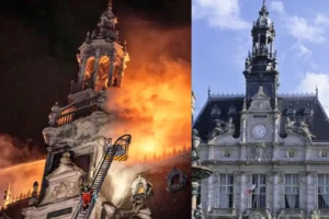 Balai Kota Limoges terbakar