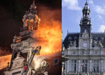 Balai Kota Limoges terbakar