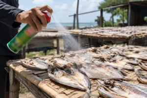 Ikan Asin dengan Baygon