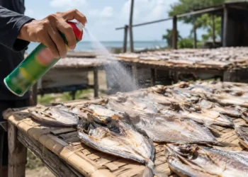 Ikan Asin dengan Baygon