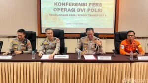 Konferensi pers Tim DVI Polda Kalsel