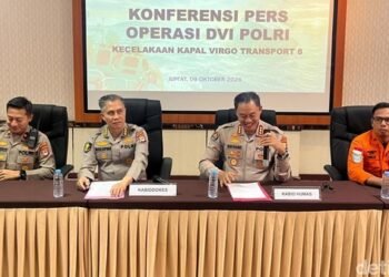 Konferensi pers Tim DVI Polda Kalsel